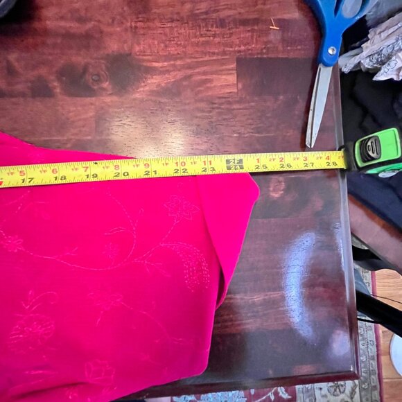 Sag Harbor Womens Hot Pink Fuschia 2 Piece Dress Suit Jacket Size 8 Embroidered - Picture 10 of 10